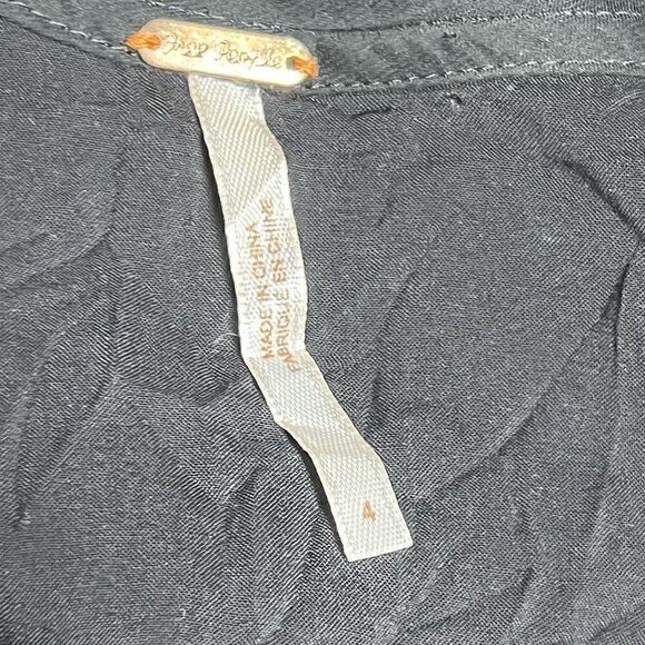 FREE PEOPLE Black Charleston Fringe Flapper Dress Sz 4 - Picture 9 of 10